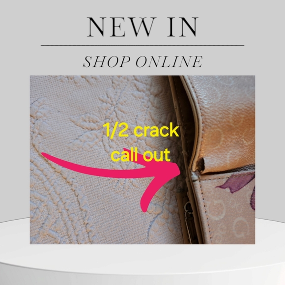 GUESS ASHVILLE BLUSH PINK WALLET (C.O. SMALL TEAR OUTER EDGE PIC5) GUC - Picture 5 of 7